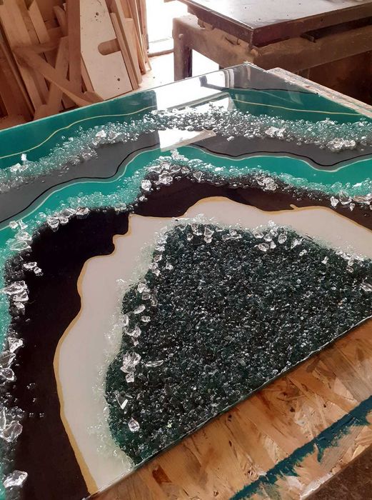 Obrazy z żywicy z strukturami