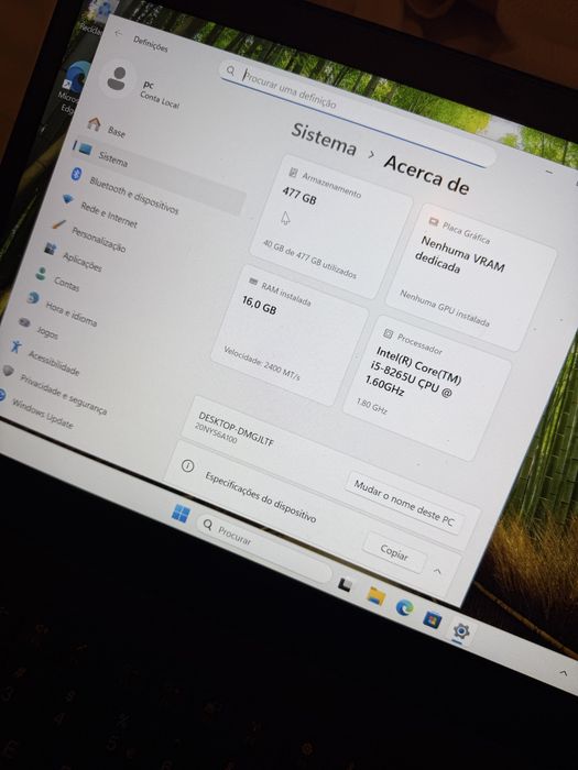 Lenovo t490s portatil.