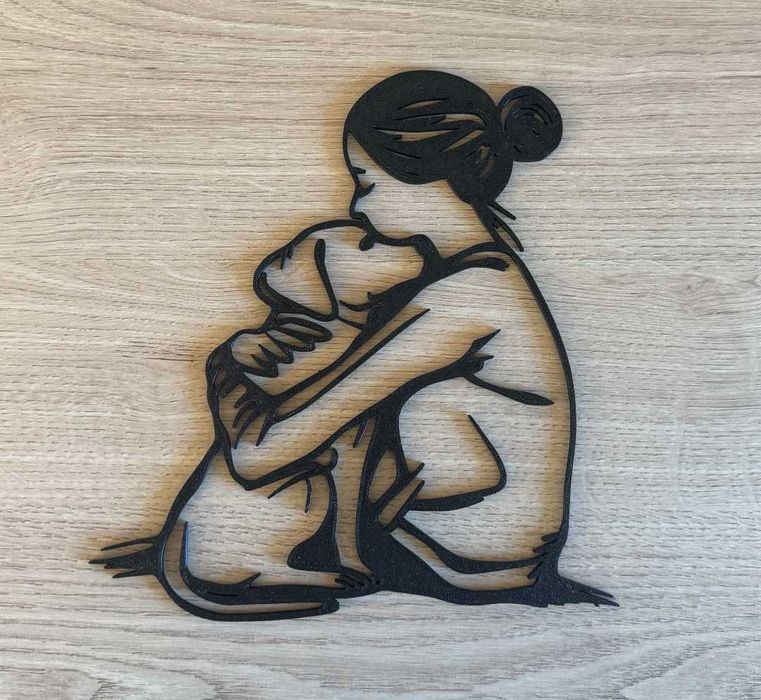 Decoração Mulher com Cão em Impressão 3D