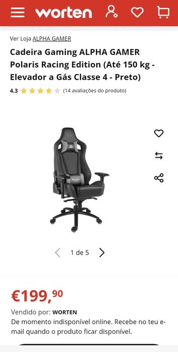 Cadeira Gaming Alpha Gamer Zeta Preta