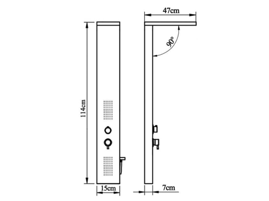 Sistema de Coluna de Duche em alumínio branco - NOVO