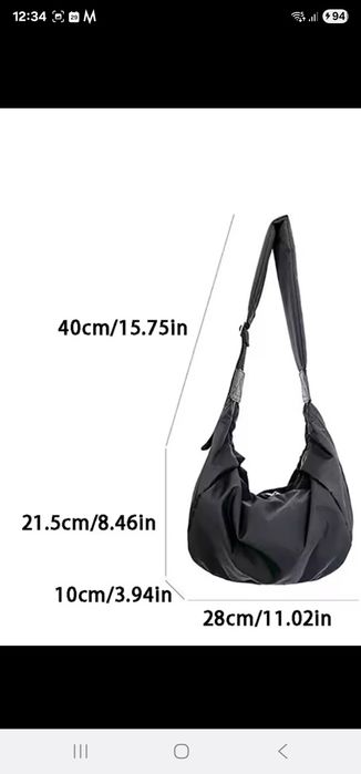Hit crossbody czarny unisex torebka nerka męska