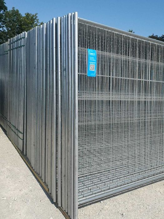 Tymczasowe ogrodzenie ~ 80 m, zestaw 24 pane z podstawkami i złączkami, budowlane ogrodzenie, mobilne ogrodzenie, płoty