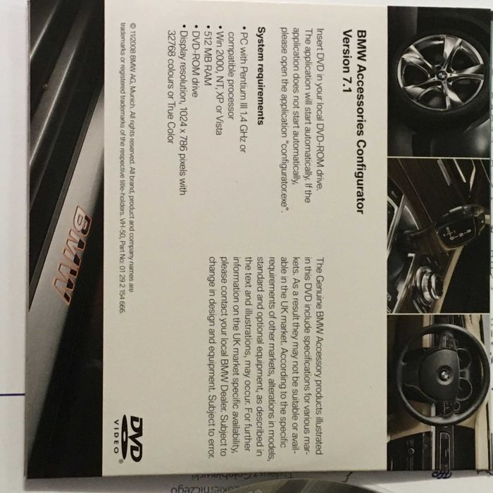 BMW  accessories configurator version 7.1 cd