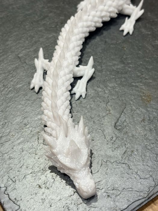 Дракон антистрес 39 см — Frozen Dragon (білий, під розфарбовування)