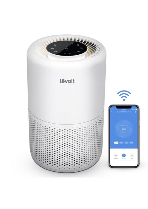 Oczyszczacz powietrza Levoit Core 200S HEPA dla alergików cichy 35 m2 smart