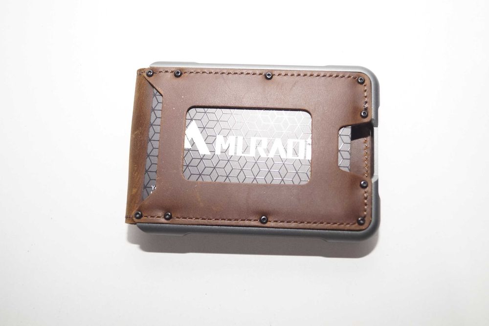 939 Portfel biznesowe męski na karty skórzany RFID MURADIN EDC Wallet