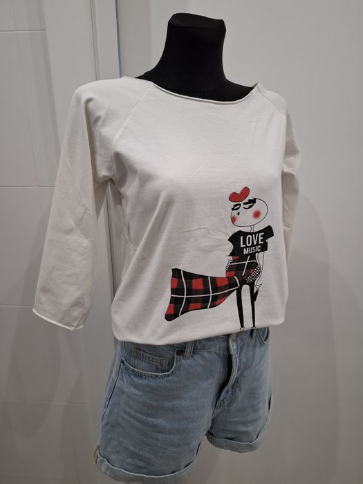 Biała bluzka S/M 95% cotton