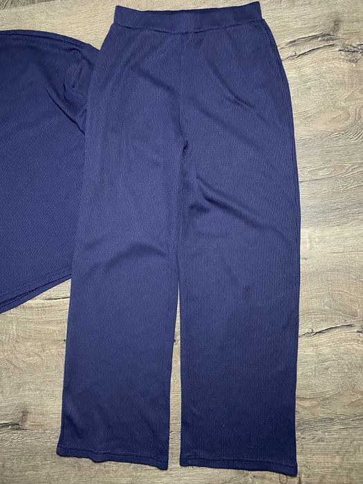 Синя піжама Shein M комплект кофта-штани для дому