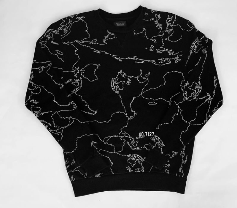 Sweat Zara com detalhes em branco