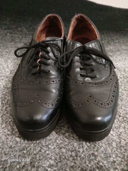 Туфли кожаные женские черные