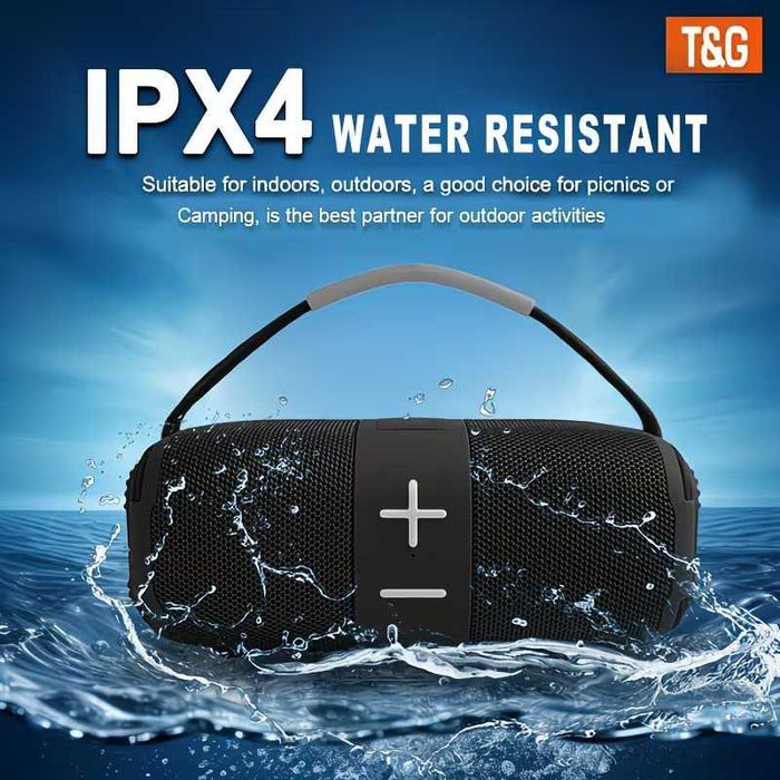 TG668 Coluna Bluetooth Portátil LED TWS FM USB TF 1500mAh
