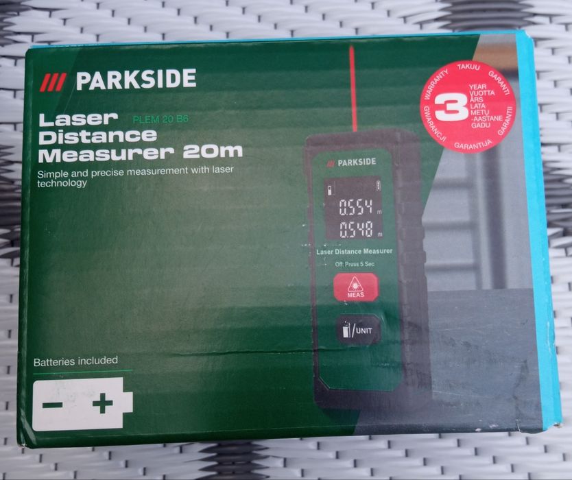 Dalmierz laserowy 20 m PLEM 20 B6 Parkside , patrz fotki i opis