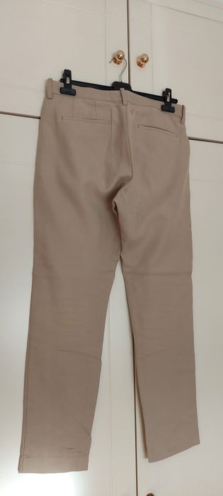 Calças Sarja Creme Homem H&M