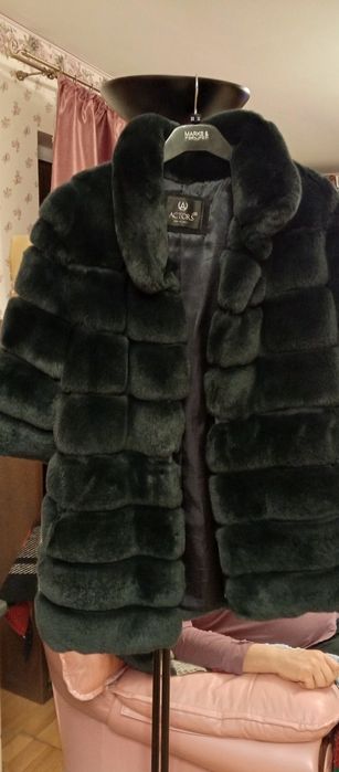 Натуральный полушубок- кофта из меха рекса