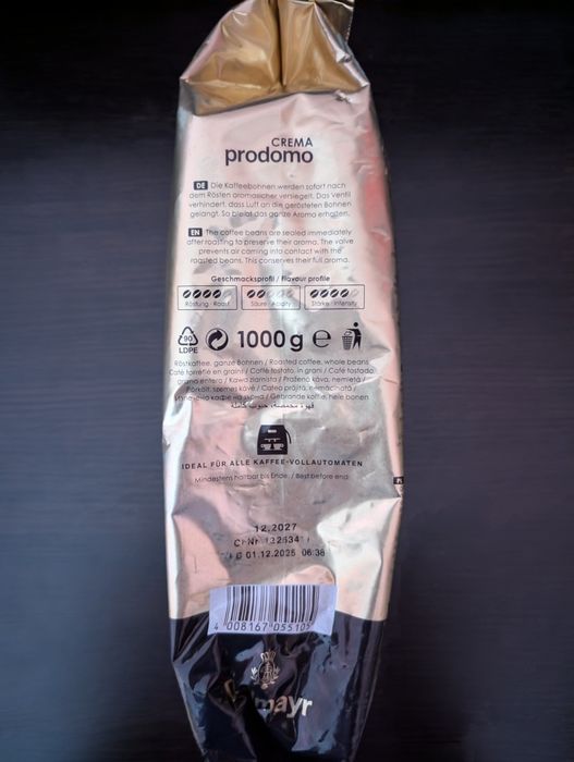 Кава в зернах Dallmayr prodomo 1 кг