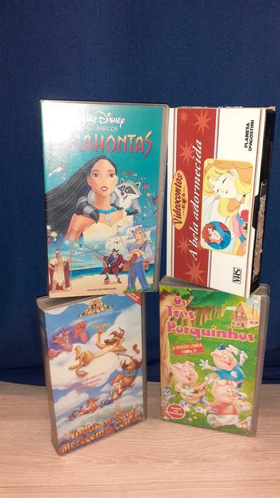 3 Cassetes vhs animação disney