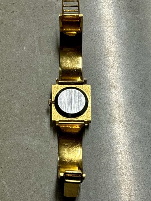 Piere Andre Paris Geometric Art Deco Damski złoty zegarek biżuteryjny