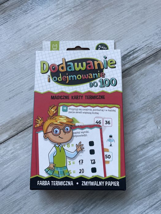 Termiczne karty do nauki dodawania i odejmowania do 100