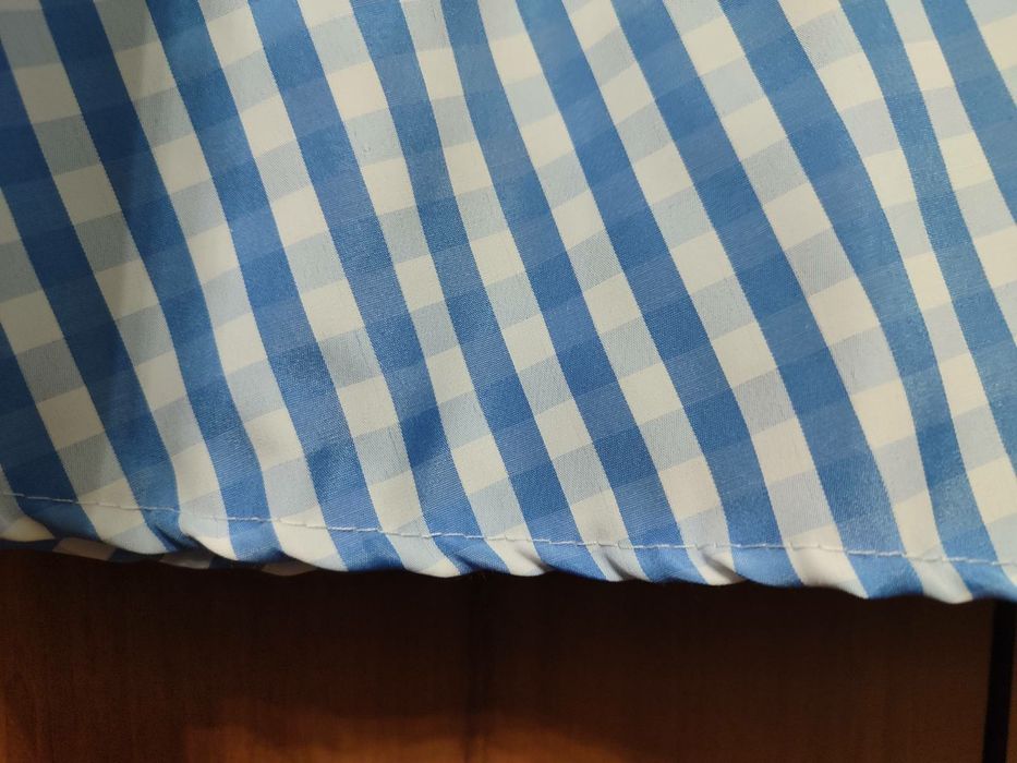 Жіноча літня сукня з широкими рукавами в клітинку