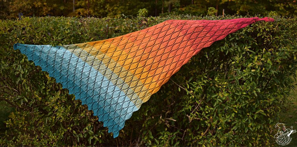 Chusta na szydełku „Rajski Ptak” Handmade