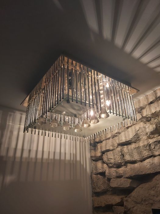 Lampa plafon kryształy kryształki kolory