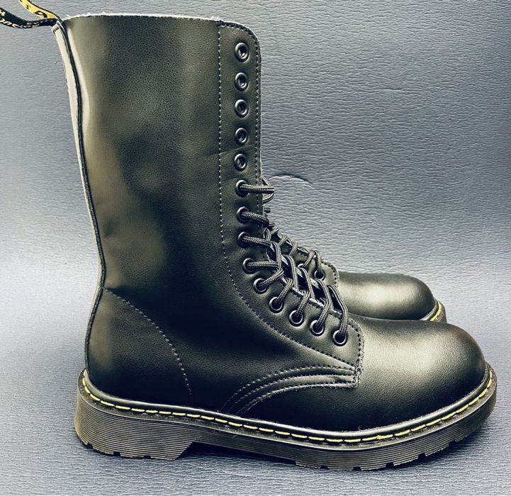Glany Combat Boots oficerki kozaki 14 dziurek wysokie buty Dr Martin