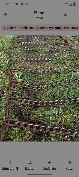 Łańcuchy śniegowe, leśne koło 18.4 34 do traktora. 12.4 32