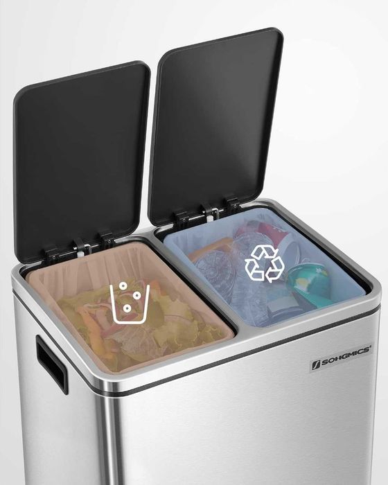 Nowy kosz na śmieci / 30L / 2 komory / pojemnik / wiaderko / W34!