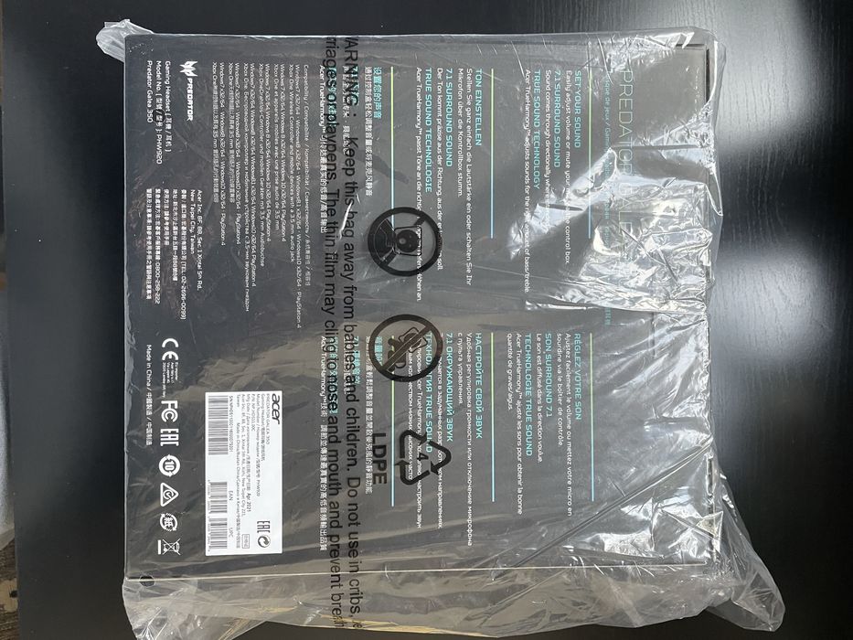 Nowe słuchawki gamingowe Acer Predator Galea 350 Gaming kolor czarny