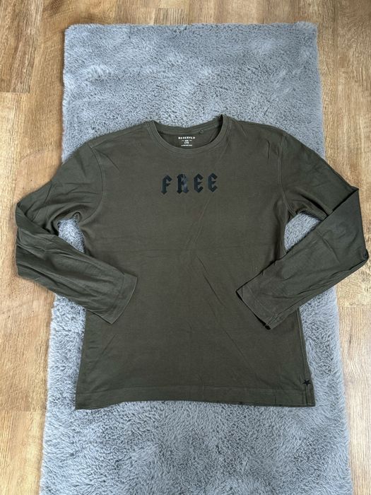 Koszulka z długim rękawem khaki/zielona Reserved Rozmiar S/176cm