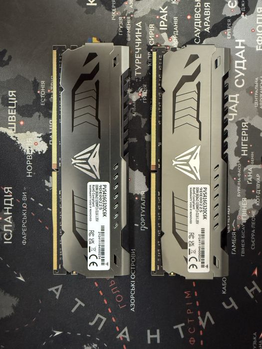 Оперативна памʼять Patriot Viper 2шт 2x8 3200mhz