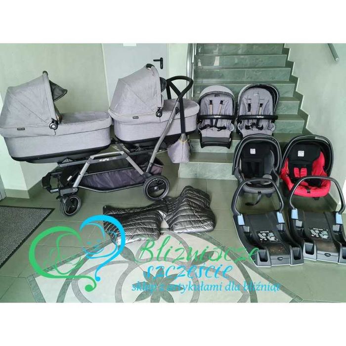 Włoski wózek 4w1 dla bliźniąt KOMIS