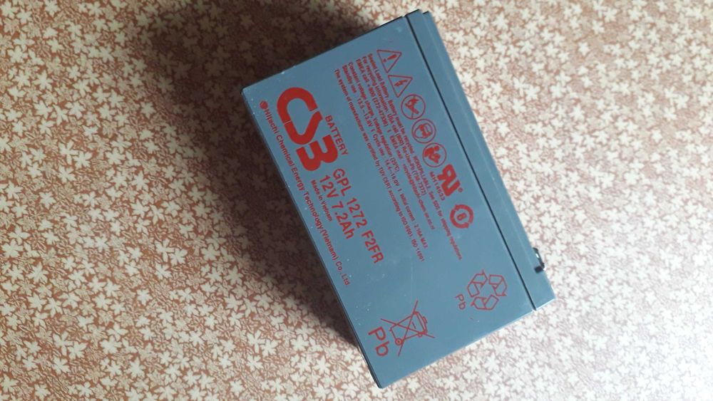 Аккумулятор AGM 12В 7Ачас CSB GP1272   (GPL1272 UPS12360 RBC2 RBC110)