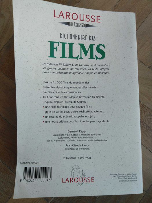 Livro "Dictionnaire des films", direção de B. Rapp e J.-C. Lamy