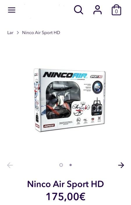 Drone Nincoair Sport HD com Câmara Como Novo + Extras!!!  Agora 15 eur