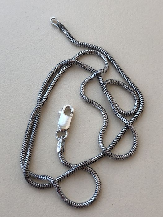 Срібний снейк 1.5 мм срібло 40 см 925 гнучкий італія темнений