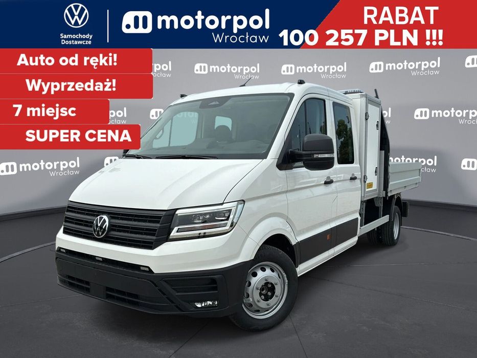 Volkswagen Crafter 50 Skrzynia+szafa narzędziowa, Podwójna Kab. na bliźniaku DMC=3.5t, 2.0BiTDI 163KM, 4490 mm  50 Skrzynia+szafa narzędziowa, Podwójna Kab. na bliźniaku DMC=3.5t, 2.