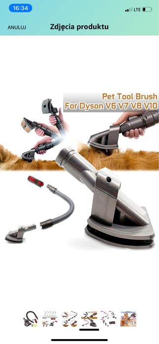 Szczotka do pielęgnacji zwierząt do dyson