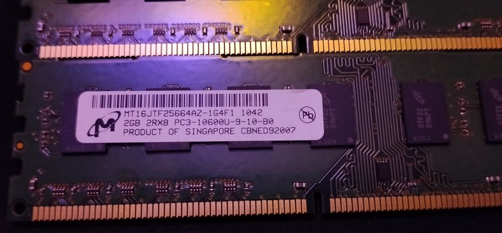 Pamięć RAM Micron DDR3 2GB 1333MHz PC3-10600U | 10 sztuk