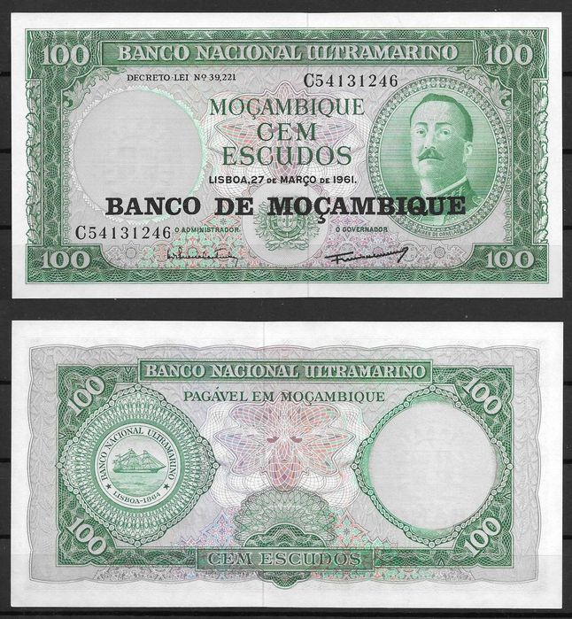 Moçambique 100 Escduso Ano 1976