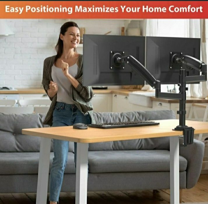 Uchwyt stojak do 2 monitorów 17-32" 2-9 kg