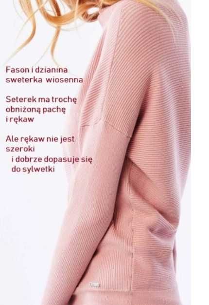 Bluzka Mohito XL/42 bluzka dzianina sweterek pudrowy róż