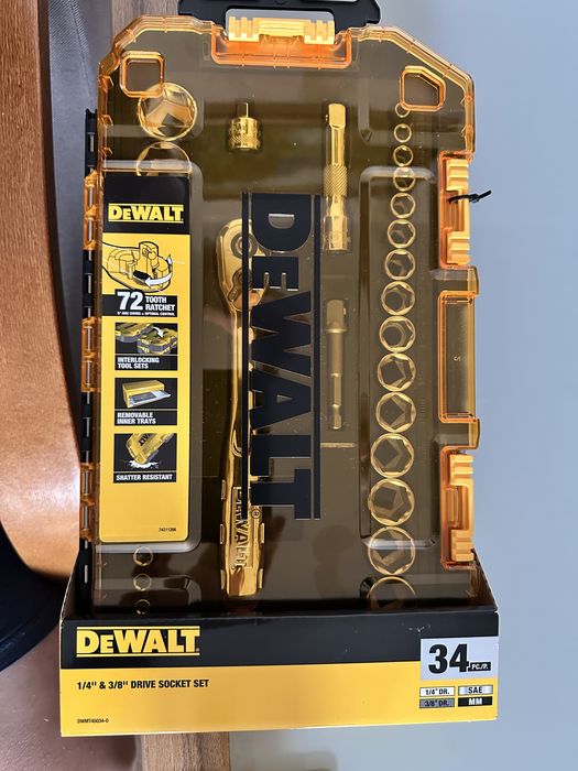 Klucze nasadowe DeWALT 34 szt