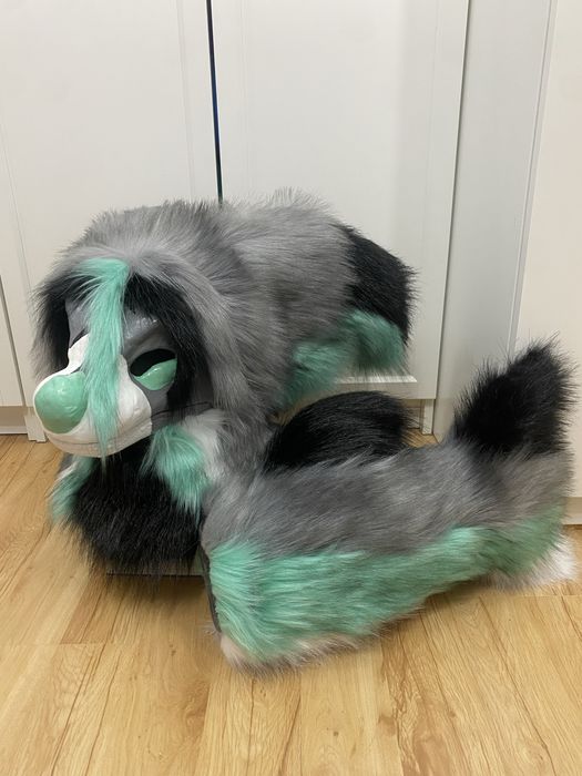 Furry fursuit dino mask dino maska