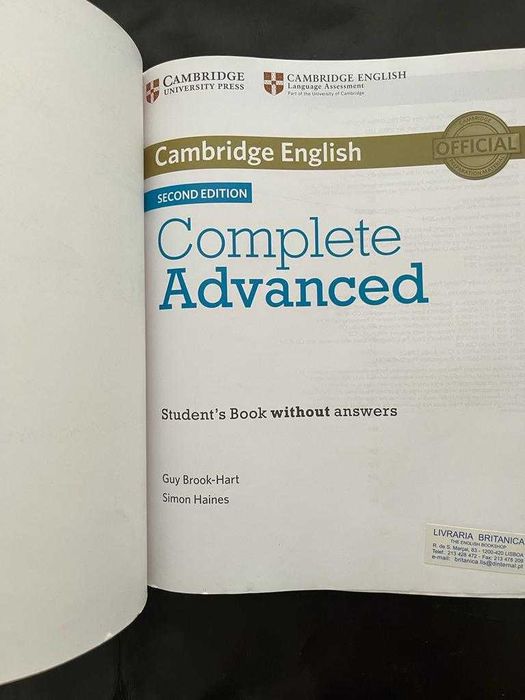 Complete Advanced Student's Book Without Answers With CD