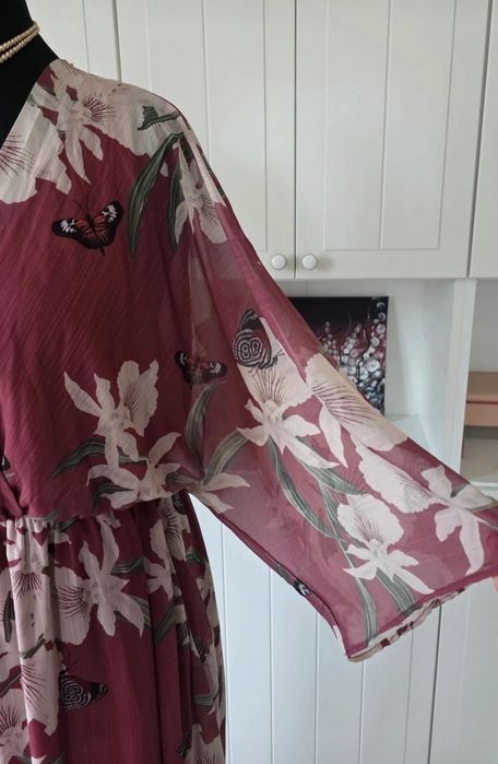 Urban Touch nowa zwiewna sukienka midi maksi plus size 48 wesele komunia