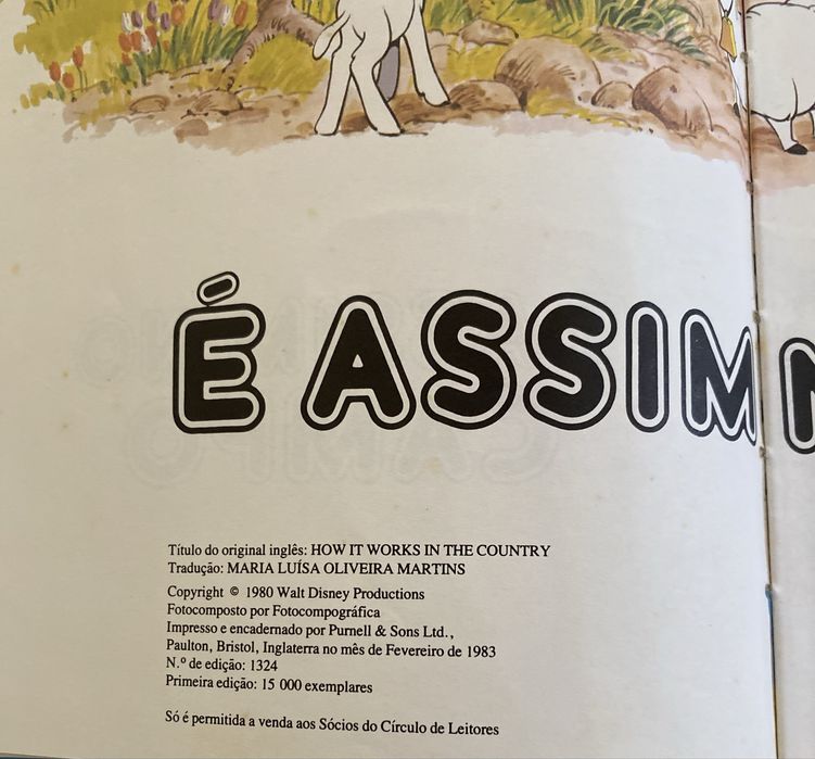 É assim no campo - Walt Disney - 1980