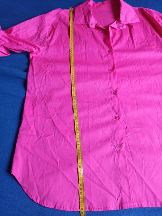 Koszula różowa oversize włoska bawełna