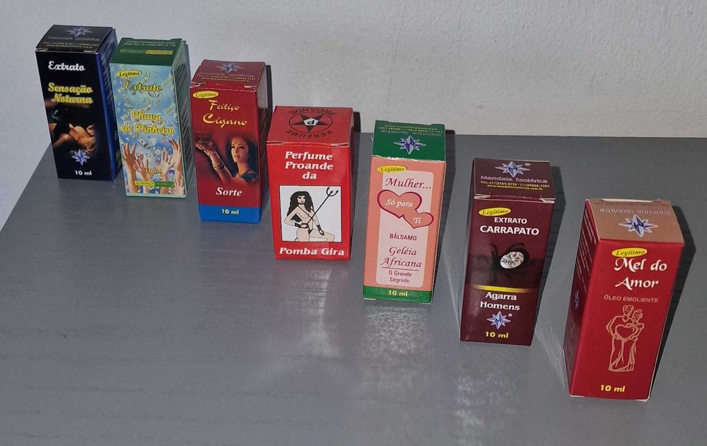 Óleos, extratos e perfumes
